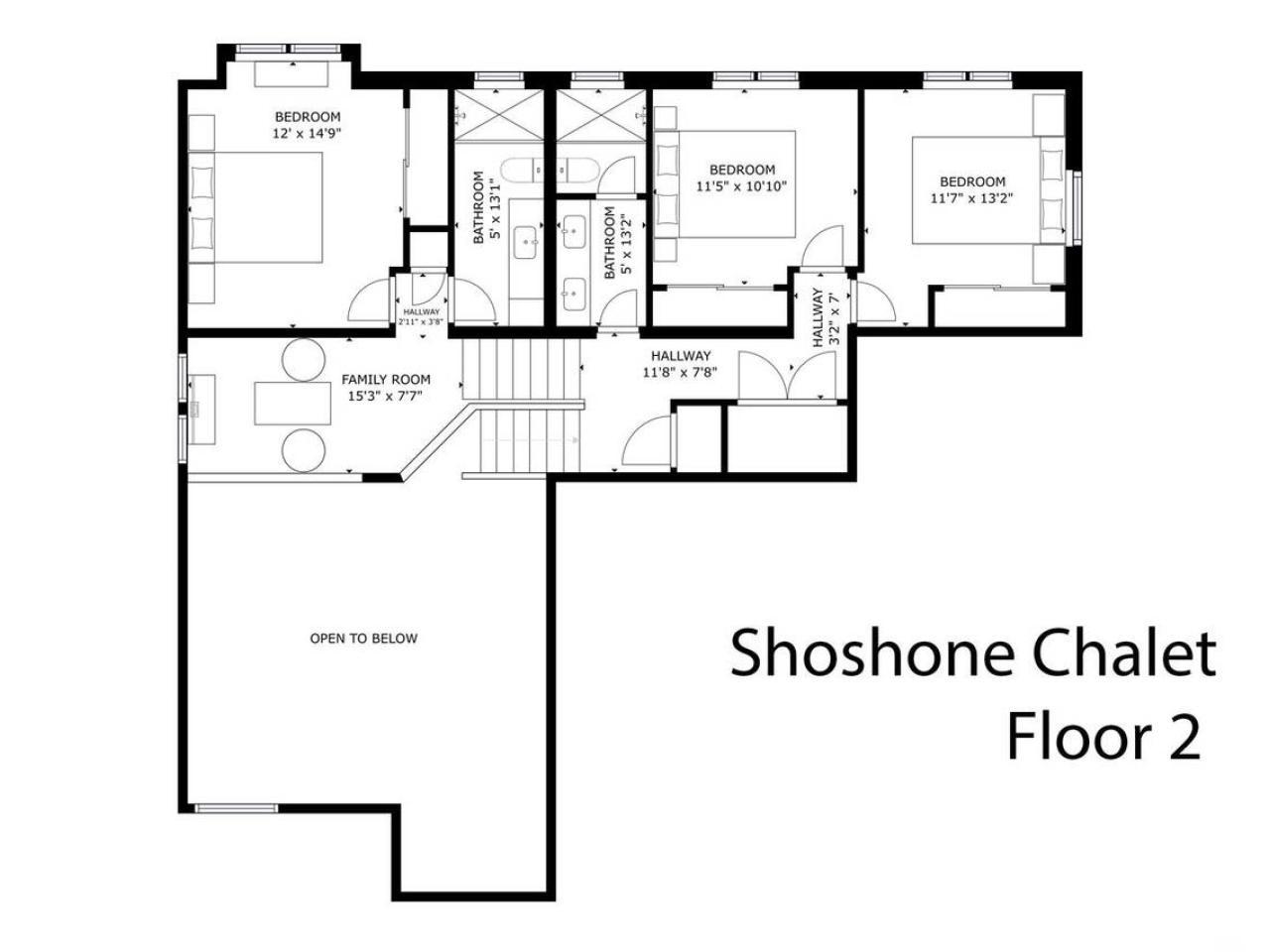Shoshone Chalet Floor Plan Shoshone Chalet Floor Plan