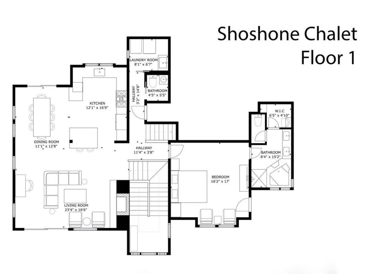 Shoshone Chalet Floor Plan Shoshone Chalet Floor Plan