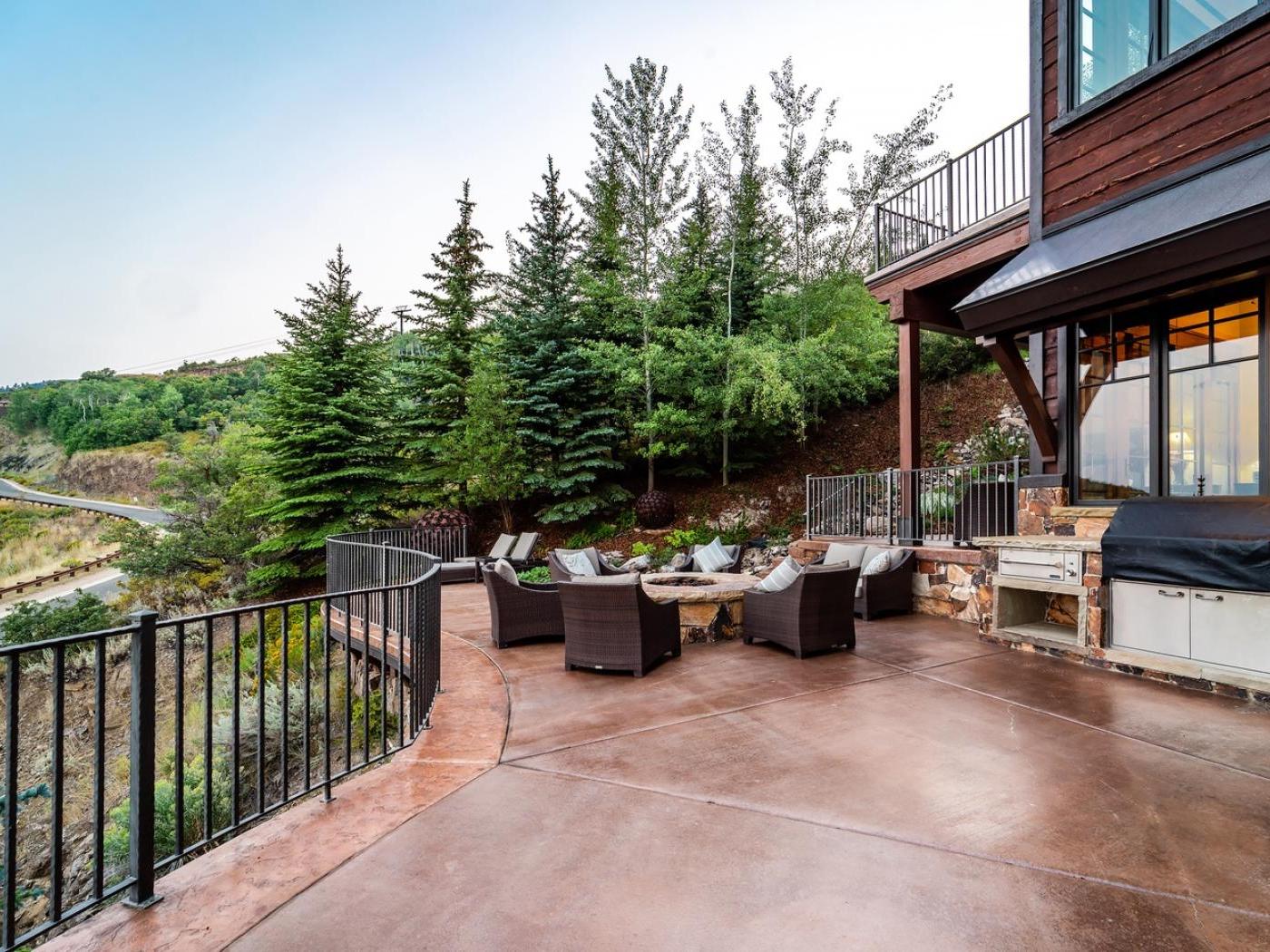Black Spruce Estate Deck with Grill and Fire Pit Black Spruce Estate Deck with Grill and Fire Pit
